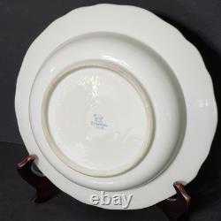 2 RARE Dresden Ambrosius Lamm Meissen Bowls 9×2 Floral c1895 Antique Monogram