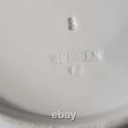 2 RARE Dresden Ambrosius Lamm Meissen Bowls 9×2 Floral c1895 Antique Monogram