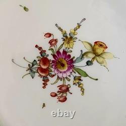 2 RARE Dresden Ambrosius Lamm Meissen Bowls 9×2 Floral c1895 Antique Monogram