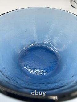 2 Recycled Glass 6 Cereal Soup Bowls Cobalt Excellent Condition