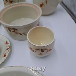 33 Piece Lot Superior Hall Quality Dinnerware Set Thanksgiving Fall Leaf Holiday