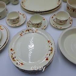 33 Piece Lot Superior Hall Quality Dinnerware Set Thanksgiving Fall Leaf Holiday