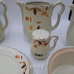 33 Piece Lot Superior Hall Quality Dinnerware Set Thanksgiving Fall Leaf Holiday