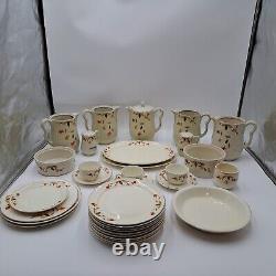 33 Piece Lot Superior Hall Quality Dinnerware Set Thanksgiving Fall Leaf Holiday