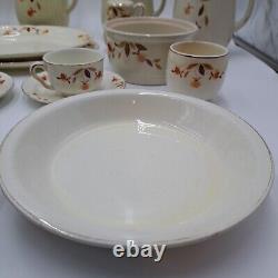 33 Piece Lot Superior Hall Quality Dinnerware Set Thanksgiving Fall Leaf Holiday