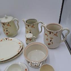 33 Piece Lot Superior Hall Quality Dinnerware Set Thanksgiving Fall Leaf Holiday