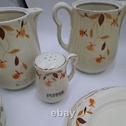 33 Piece Lot Superior Hall Quality Dinnerware Set Thanksgiving Fall Leaf Holiday