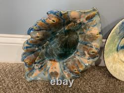 3 Crystalline Glaze Pottery Bowls2 Edgecomb Potters + Kent Folette signed