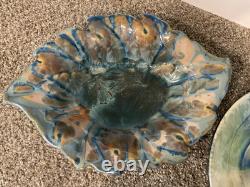 3 Crystalline Glaze Pottery Bowls2 Edgecomb Potters + Kent Folette signed