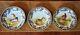 3 Rare Spode Woodland 9 Pasta Bowls Set Mallard Pheasant Quail