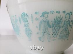 3 Three Vintage PYREX BUTTERPRINT Mixing Bowls, Lot 403-402-401