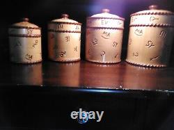 4PC MONTANA LIFESTYLES BRANDED CANISTER SET Unused