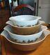 4PC Pyrex Early American Cinderella Mixing Nesting Bowls 441 442 443 444 MINT