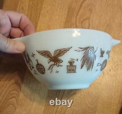 4PC Pyrex Early American Cinderella Mixing Nesting Bowls 441 442 443 444 MINT