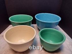 4Pc Set Fiestaware HLC USA Vintage Nesting Mixing Bowls #6 #5 #4 #3