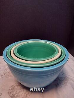 4Pc Set Fiestaware HLC USA Vintage Nesting Mixing Bowls #6 #5 #4 #3