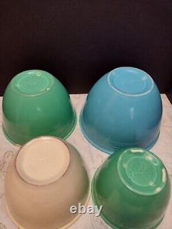 4Pc Set Fiestaware HLC USA Vintage Nesting Mixing Bowls #6 #5 #4 #3