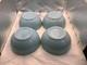 (4) Four VTG 5 FIRE KING DELPHITE BLUE HEAVY THICK SOUP CEREAL CHILI BOWLS
