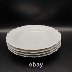 4 Hutschenreuther Baronesse White Rim Soup Bowls 9 Tirschenreuth Germany EUC