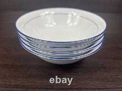 4 Nice Seltmann Weiden Bavaria Rainbow Blue 6 1/4 Cereal Soup Salad Bowls