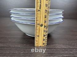 4 Nice Seltmann Weiden Bavaria Rainbow Blue 6 1/4 Cereal Soup Salad Bowls
