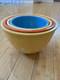 4 Piece Set Of Vintage Fiestaware Mixing Bowls