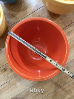 4 Piece Set Of Vintage Fiestaware Mixing Bowls