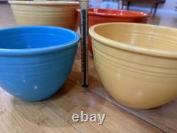 4 Piece Set Of Vintage Fiestaware Mixing Bowls