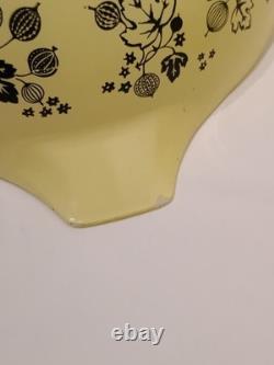 4 Vtg Pyrex Gooseberry Yellow, Black & White Cinderella Mixing Bowls Set Nesting