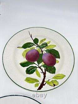 5 Porcelain Fruit Plates-3 Marked Villeroy & Boch Dresden 7 3/8-2 unmarked 7 5/8