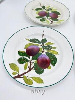 5 Porcelain Fruit Plates-3 Marked Villeroy & Boch Dresden 7 3/8-2 unmarked 7 5/8