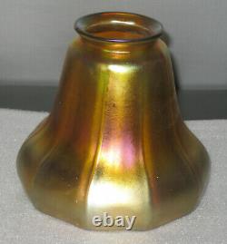 5 STEUBEN GOLD AURENE ART GLASS SHADES c. 1910s