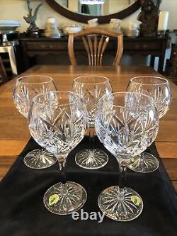 5 Waterford Crystal Eve Wine Glasses Made In Ireland Euc