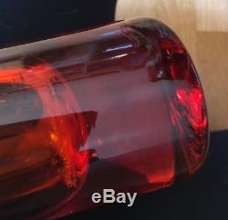 60's Vintage Blenko Giant Tangerine Amberina Glass Bottle Joel Myers #6427 22+