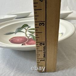 6 Portmeirion Pomona 8 Rimmed Soup Bowls Plum Pear Apple Cherry Peach Apricot