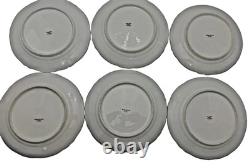 6 Theo. Haviland Limoges France Plates Schleiger 161E Pink Roses Gold Trim