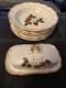 6 Vintage Mikasa Strawberry Festival EB 801 serving bowls and butter dish bundle