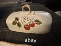 6 Vintage Mikasa Strawberry Festival EB 801 serving bowls and butter dish bundle