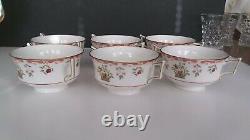 6 WEDGWOOD BIANCA WILLIAMSBURG 2pc Cream Soup Bowl & Saucer sets England (12pc)