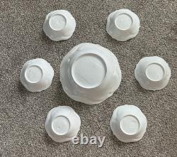 7-PC Antique Hand Painted Nippon Floral & Gold Nut Bowl & 6 Salt Cellar Dishes