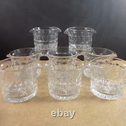 8 Antique Anglo Irish Cut Glass Wine Rinser Bowls
