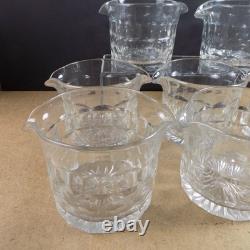 8 Antique Anglo Irish Cut Glass Wine Rinser Bowls