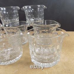 8 Antique Anglo Irish Cut Glass Wine Rinser Bowls