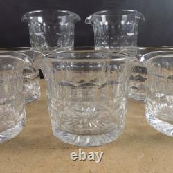 8 Antique Anglo Irish Cut Glass Wine Rinser Bowls