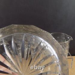 8 Antique Anglo Irish Cut Glass Wine Rinser Bowls