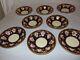 8 Cobalt Blue English Copeland Spode Burley & Co Chicago Soup Bowls Bouquet