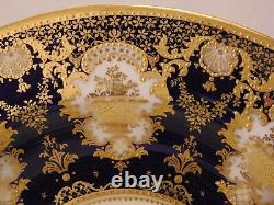 8 Cobalt Blue English Copeland Spode Burley & Co Chicago Soup Bowls Bouquet