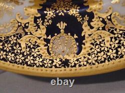 8 Cobalt Blue English Copeland Spode Burley & Co Chicago Soup Bowls Bouquet