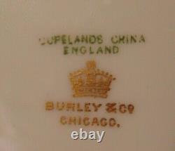 8 Cobalt Blue English Copeland Spode Burley & Co Chicago Soup Bowls Bouquet