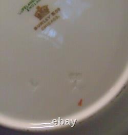 8 Cobalt Blue English Copeland Spode Burley & Co Chicago Soup Bowls Bouquet